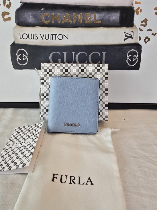 Furla Handbags - Furla Bifold Blue Wallet Nwt Full Inclusion